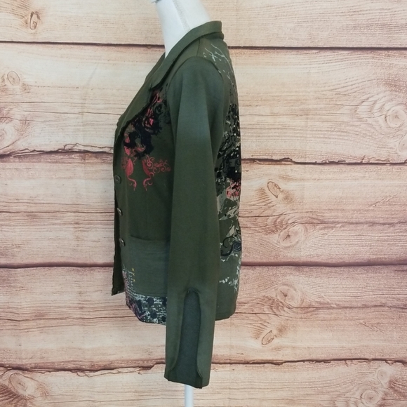 Green Art-detailed Jacket - Picture 5 of 10